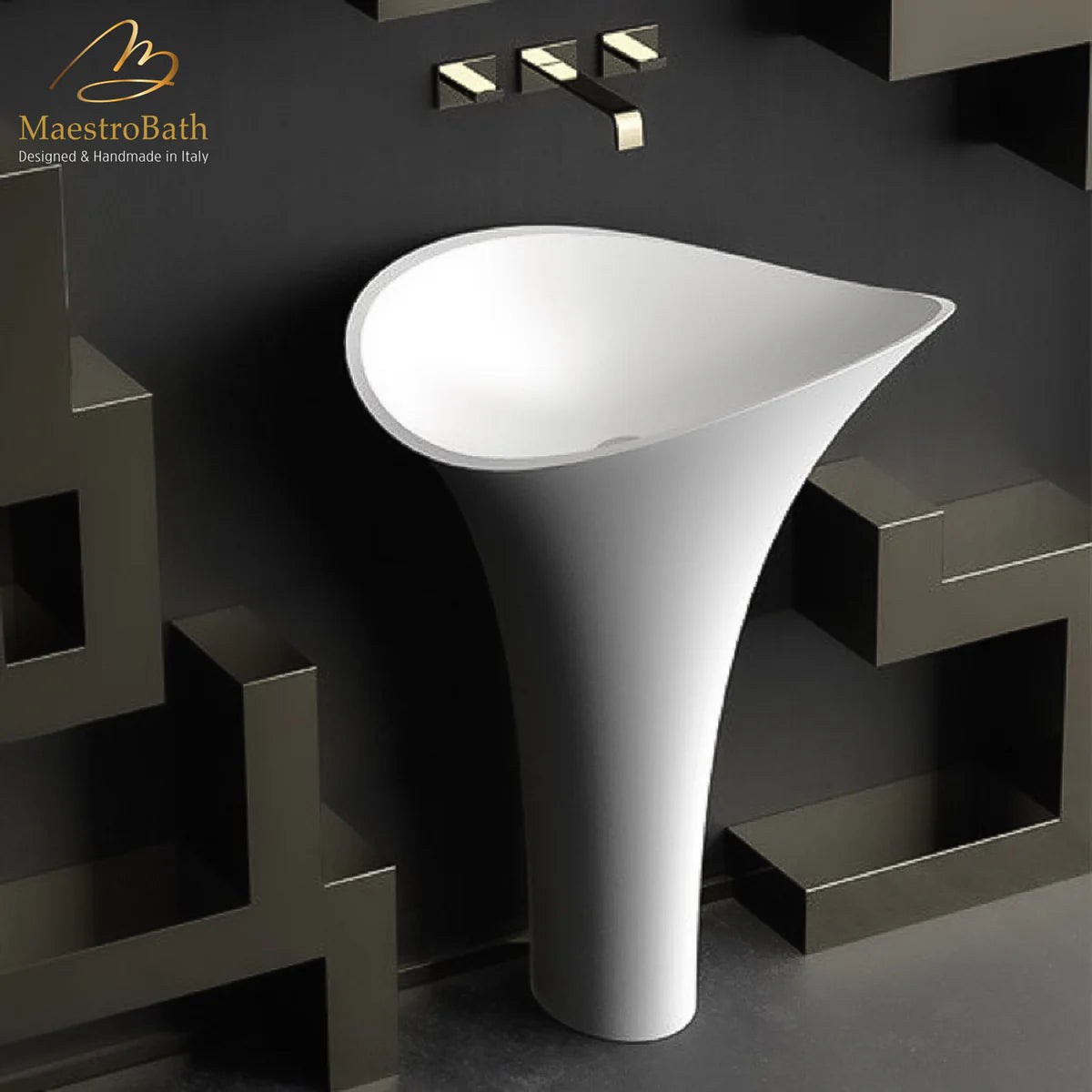 Calla Lily Pedestal Sink