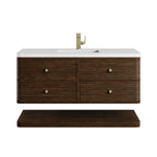 Allamari 48" Single Vanity, Sable w/ Single Hole 3 CM White Zeus Silestone Top